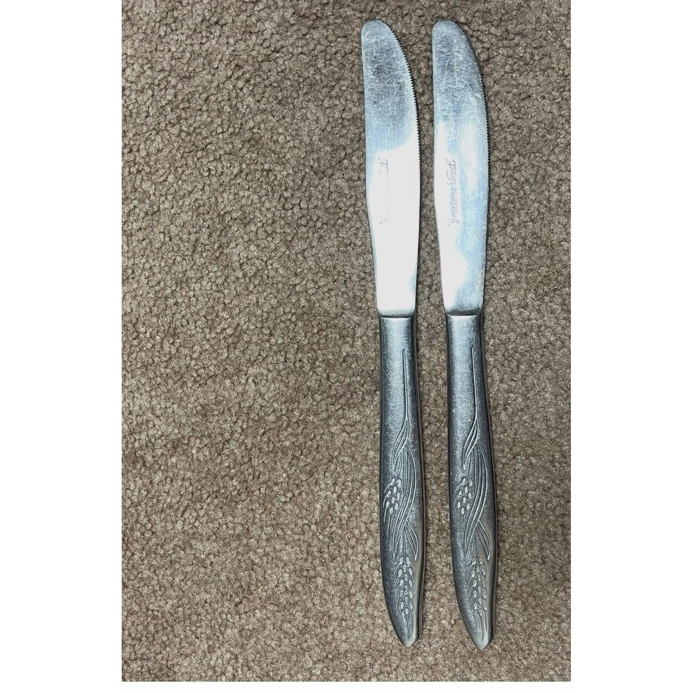 Vintage Gracious Wheat Butter Knife BY Present Stainless Steel Japan 2